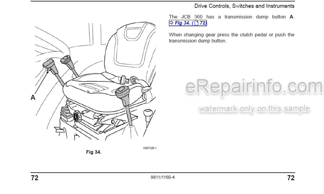 Photo 5 - JCB 354 360 Operators Manual Compact Tractor 9811-1160