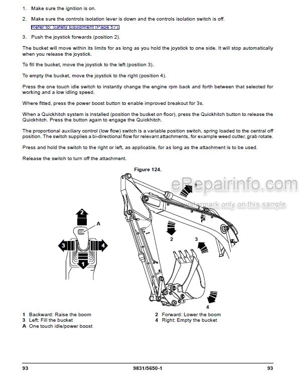 Photo 2 - JCB 380 Operators Manual Excavator 9831-5650