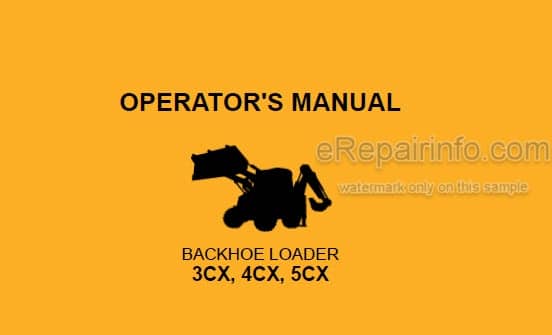 Photo 5 - JCB 3CX 4CX 5CX Operators Manual Backhoe Loader
