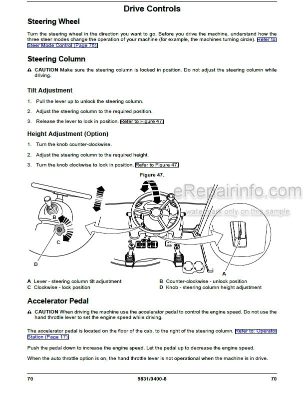 Photo 3 - JCB 3CX 4CX 5CX Operators Manual Backhoe Loader 9831-0400