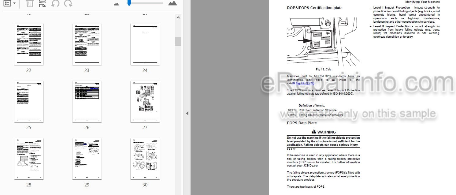 Photo 4 - JCB 3CX 4CX Advance Easy Control Operators Manual Backhoe Loader 9811-4300