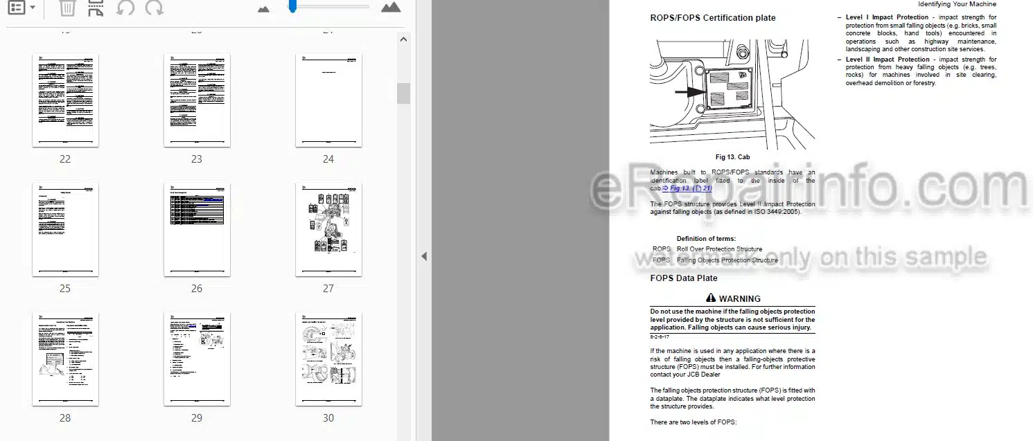 Photo 4 - JCB 3CX 4CX Advance Easy Control Operators Manual Backhoe Loader 9811-4300