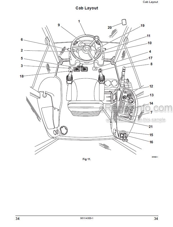 Photo 3 - JCB 3CX 4CX Advance Easy Control Operators Manual Backhoe Loader 9811-4300