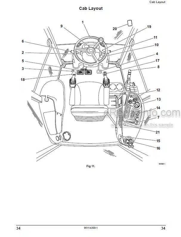 Photo 3 - JCB 3CX 4CX Advance Easy Control Operators Manual Backhoe Loader 9811-4300