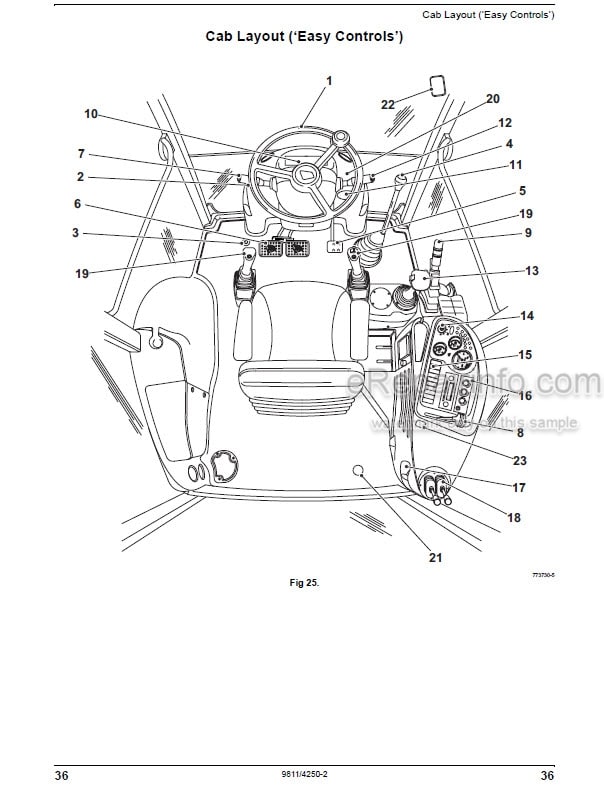 Photo 3 - JCB 3CX 4CX Manual Easy Controls Operators Manual Backhoe Loader 9811-4250