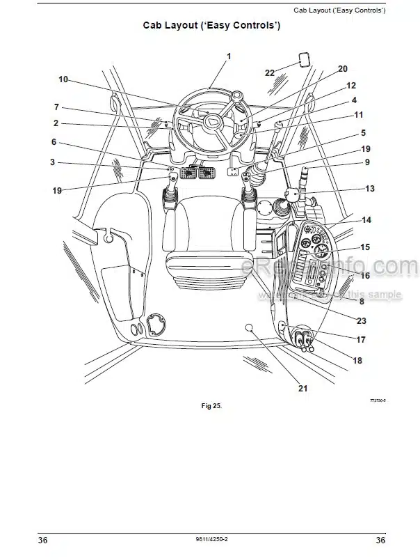 Photo 3 - JCB 3CX 4CX Manual Easy Controls Operators Manual Backhoe Loader 9811-4250