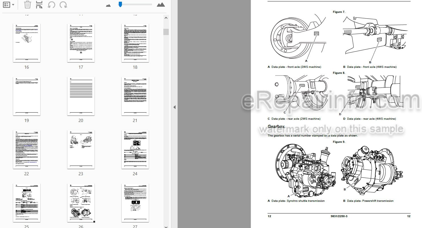 Photo 3 - JCB 3CX 4CX Operators Manual Backhoe Loader 9831-2250