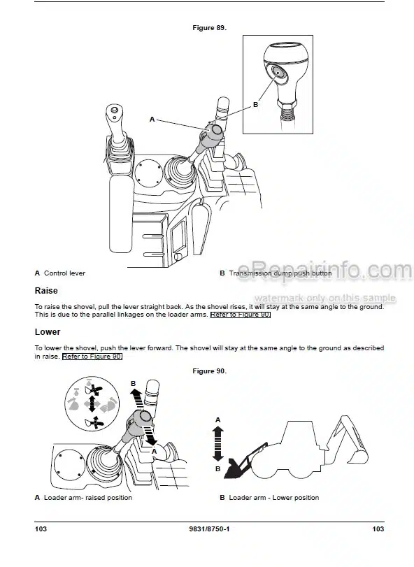 Photo 12 - JCB 3CX 4CX Operators Manual Backhoe Loader 9831-8750