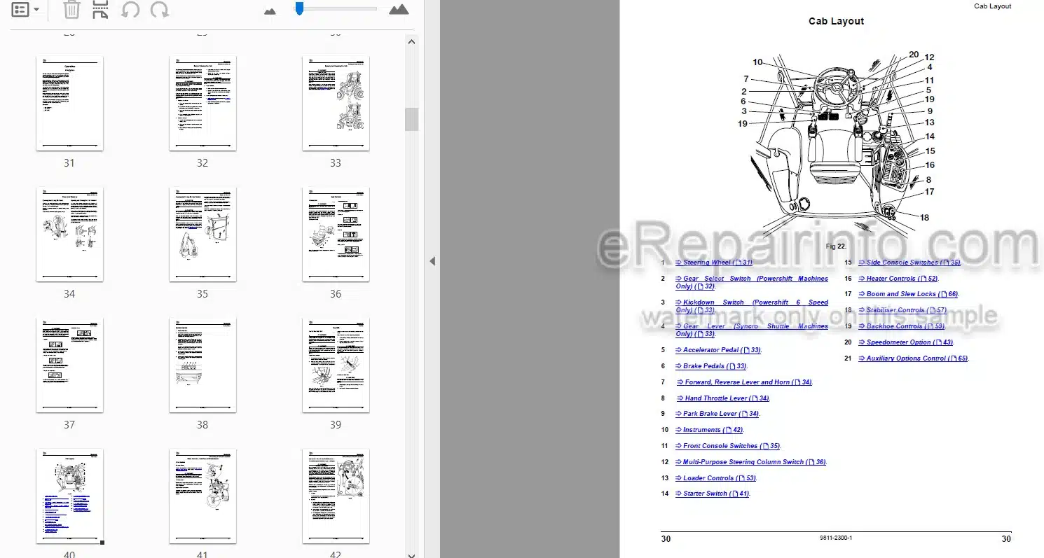 Photo 3 - JCB 3CX 4CX Precision Control Operators Manual Backhoe Loader
