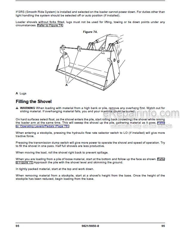Photo 3 - JCB 3CX Operators Manual Backhoe Loader 9821-9850