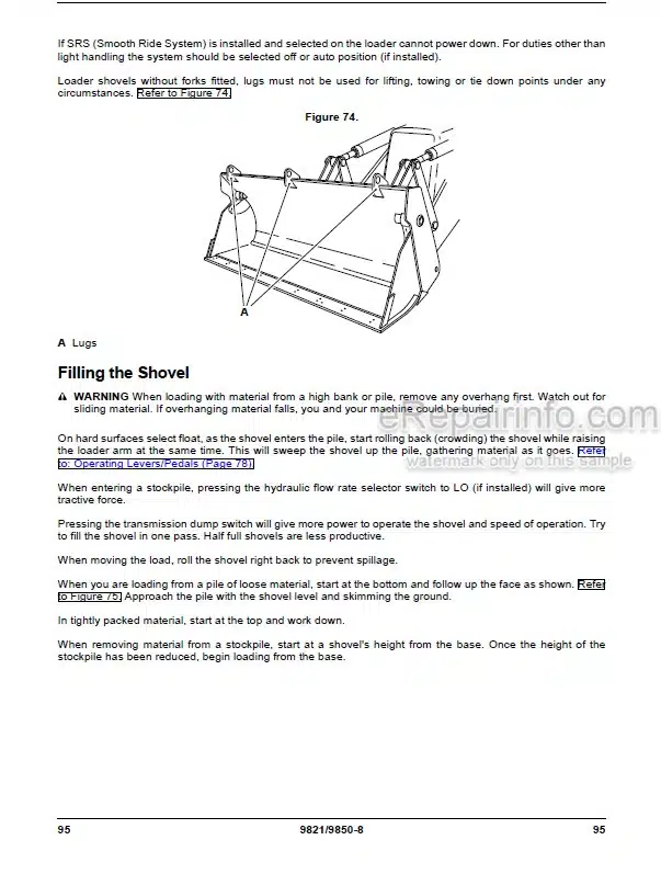 Photo 3 - JCB 3CX Operators Manual Backhoe Loader 9821-9850