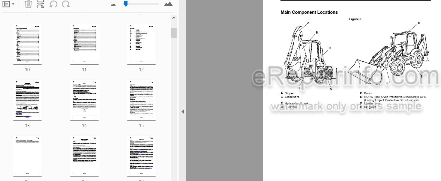 Photo 4 - JCB 3CX Operators Manual Backhoe Loader 9831-2700