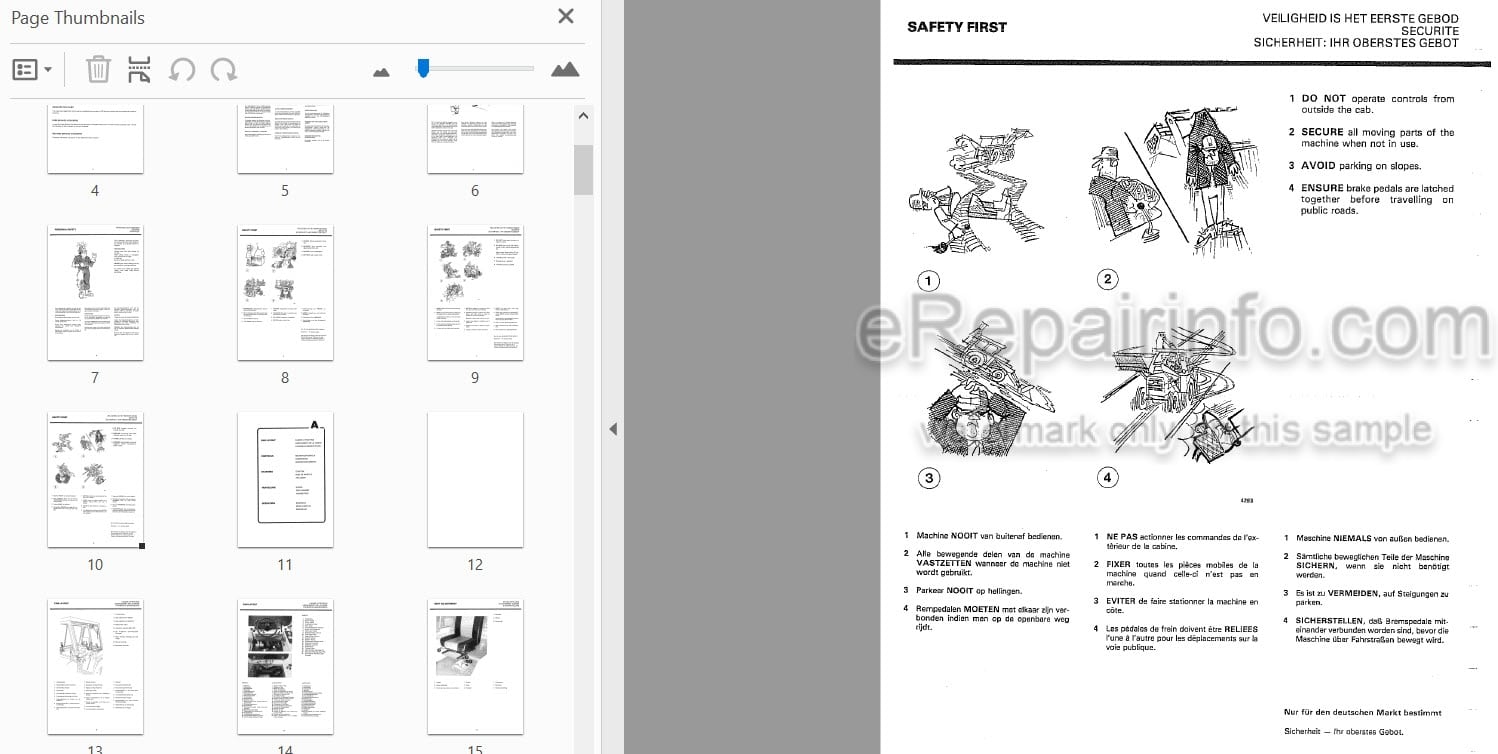 Photo 3 - JCB 3C 3D MK III Operators Manual Backhoe Loader 9801-3600S