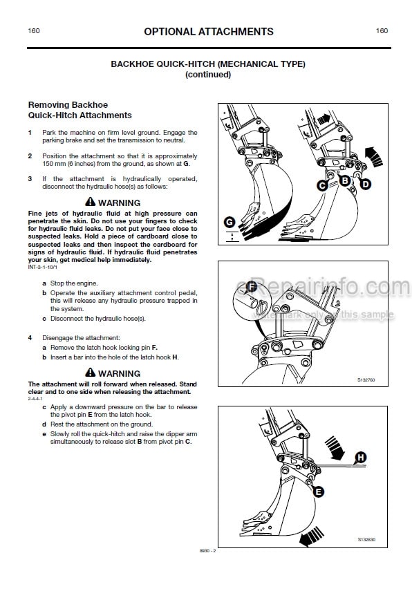 Photo 5 - JCB 3C Plus Operators Manual Backhoe Loader 9300