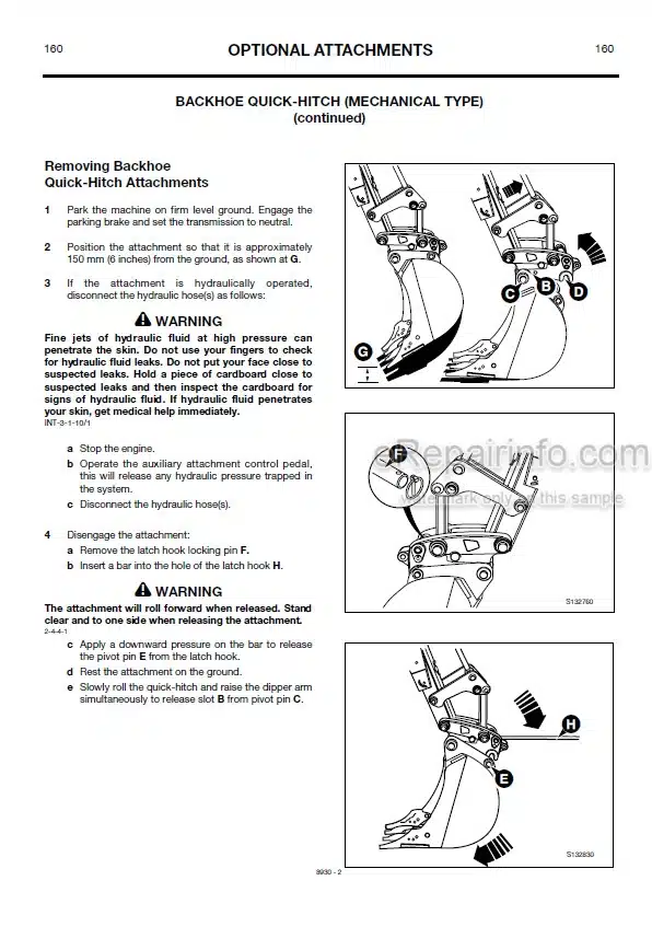 Photo 5 - JCB 3C Plus Operators Manual Backhoe Loader 9300