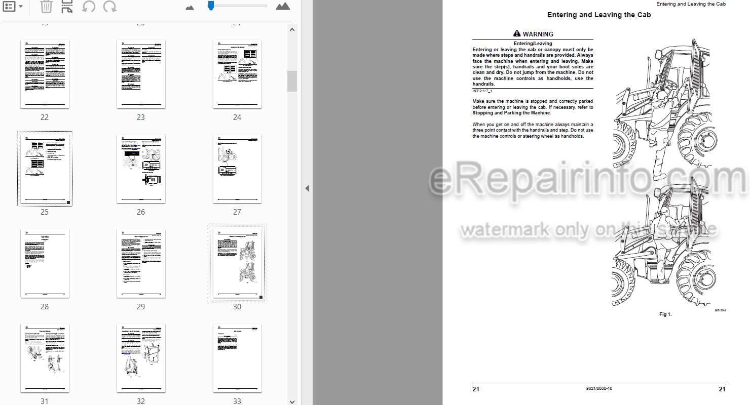 Photo 4 - JCB 3DX 4DX Xtra Super EcoMax Engine Operators Manual Backhoe Loader 9821-0000