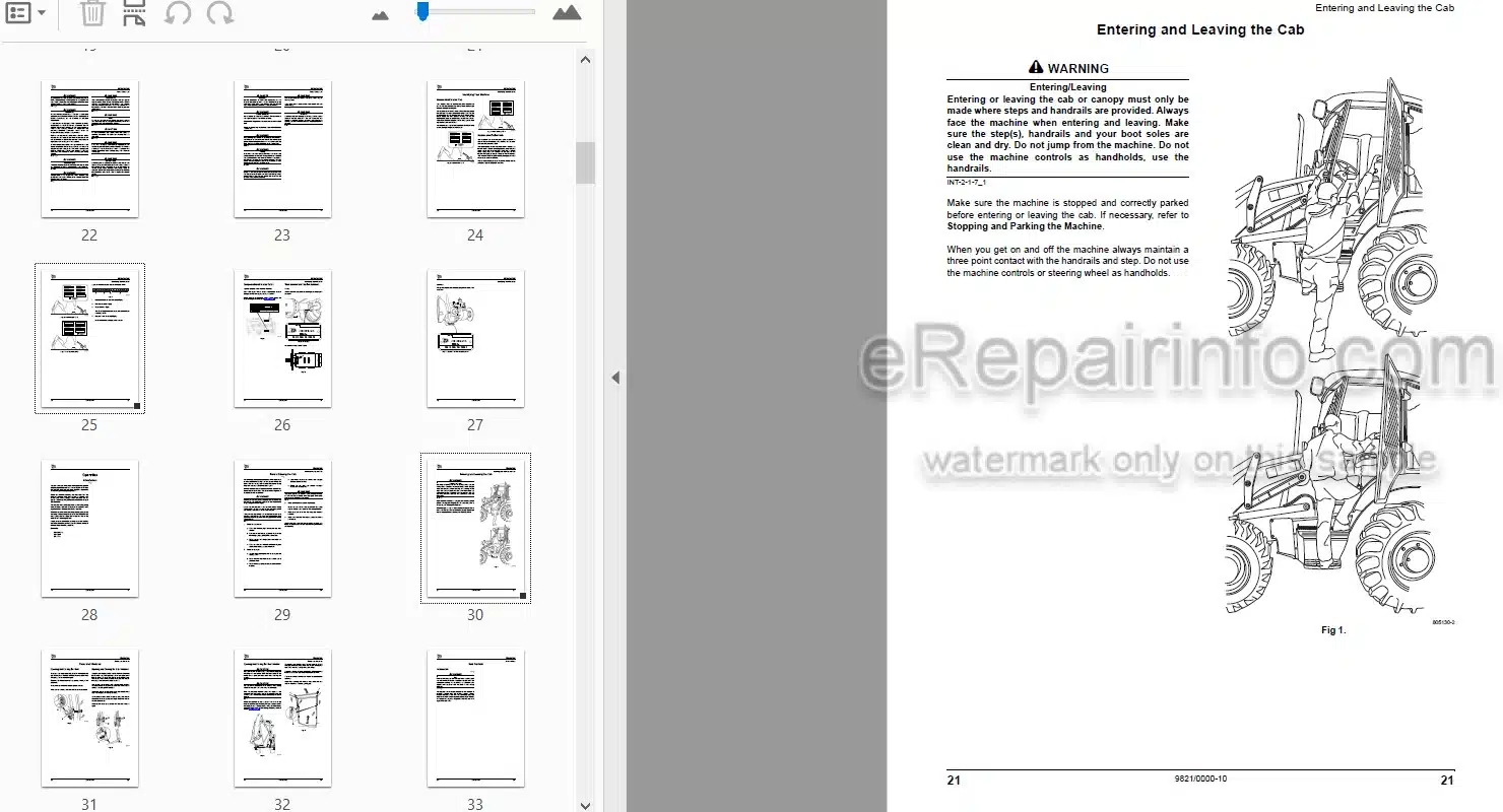 Photo 4 - JCB 3DX 4DX Xtra Super EcoMax Engine Operators Manual Backhoe Loader 9821-0000
