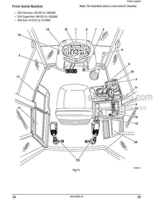 Photo 3 - JCB 3DX 4DX Xtra Super EcoMax Engine Operators Manual Backhoe Loader 9821-0000