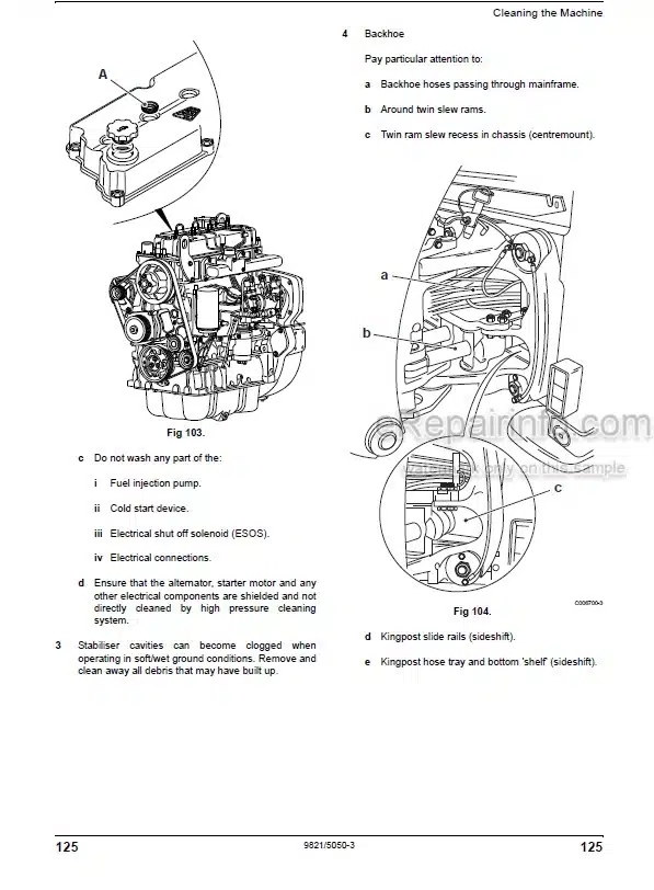 Photo 3 - JCB 3DX 4DX Xtra Super EcoMax Engine Operators Manual Backhoe Loader 9821-5050