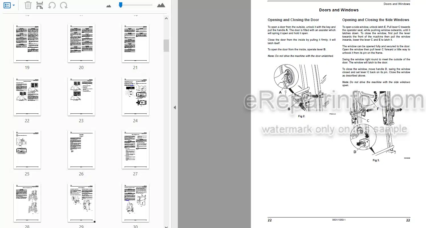Photo 4 - JCB 3DX Super Operators Manual Backhoe Loader 9831-1050