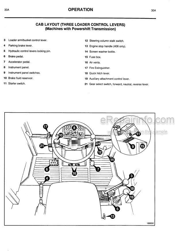 Photo 3 - JCB 406 408 Operators Handbook Wheel Loader 9801-7680