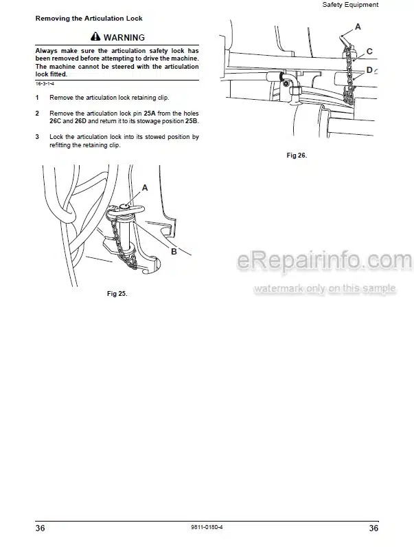 Photo 10 - JCB 406 Operators Manual Wheel Loader 9811-0180