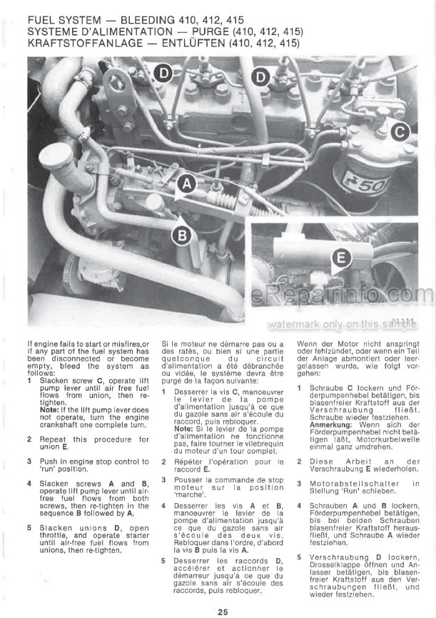 Photo 5 - JCB 410 412 415 420 430 Handbook Wheel Loader 9801-7630