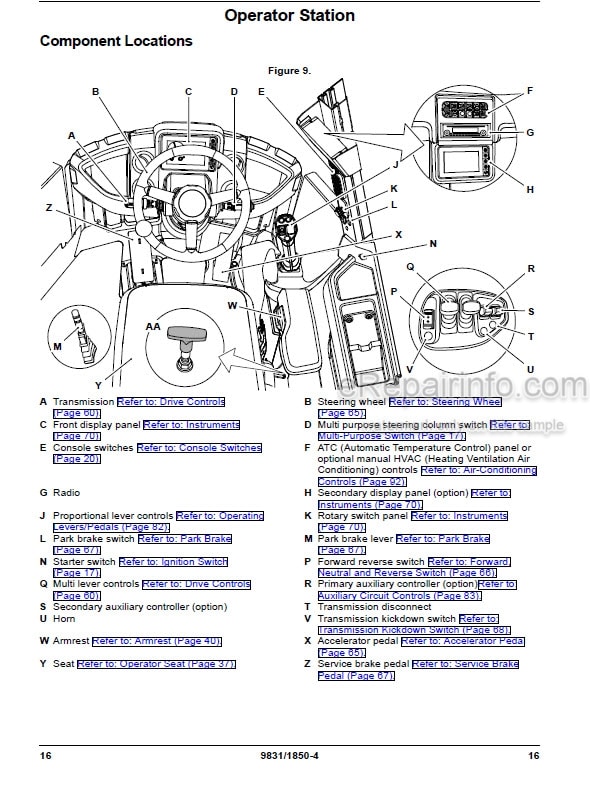 Photo 5 - JCB 411HT 413S 417HT Operators Manual Wheel Loader 9831-1850