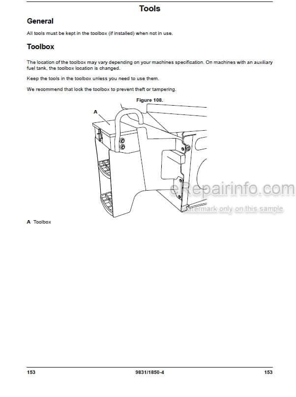 Photo 7 - JCB 411HT 413S 417HT Operators Manual Wheel Loader 9831-1850