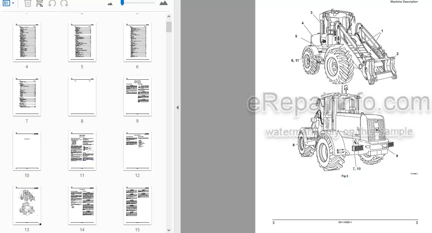 Photo 4 - JCB 411 412S 414S 416 416S Tier 3 Operators Manual Wheel Loader 9811-6950