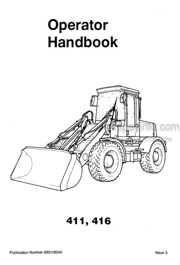Photo 4 - JCB 411 416 Operators Handbook Wheel Loader 9801-8040