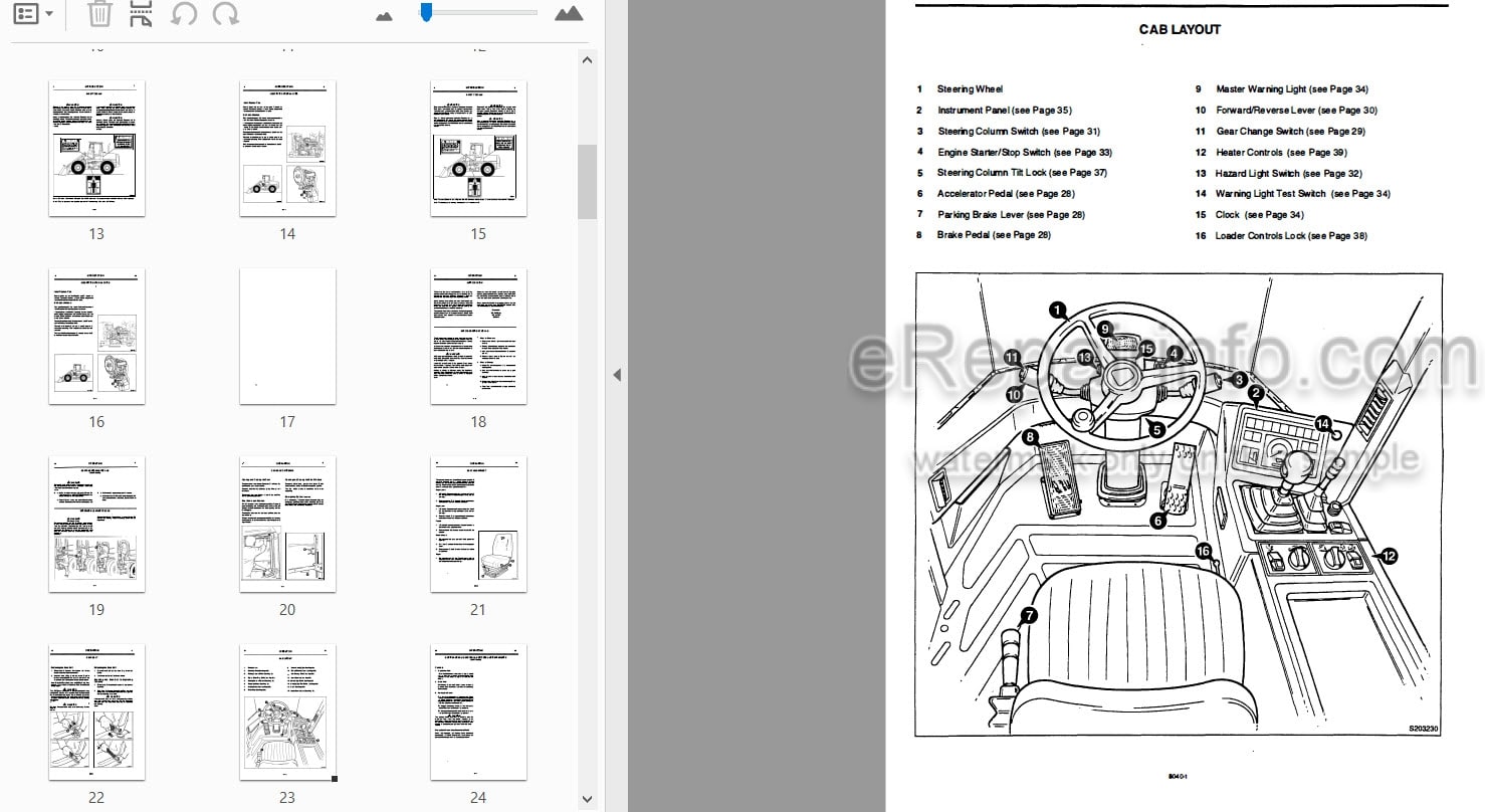 Photo 3 - JCB 411 416 Operators Handbook Wheel Loader 9801-8040