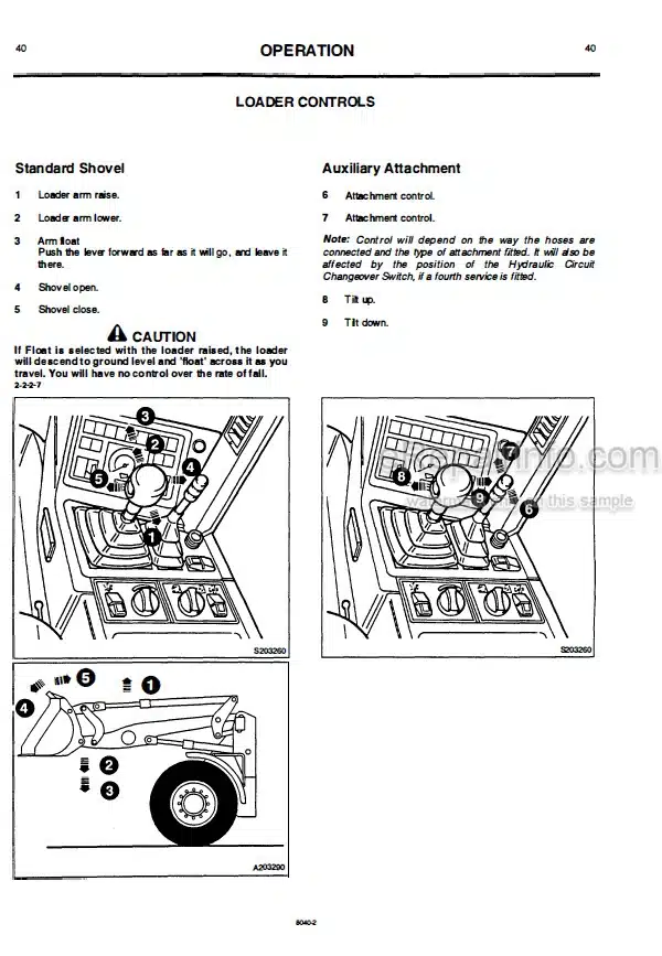 Photo 6 - JCB 411 Operators Manual Wheel Wheel Loader 0140