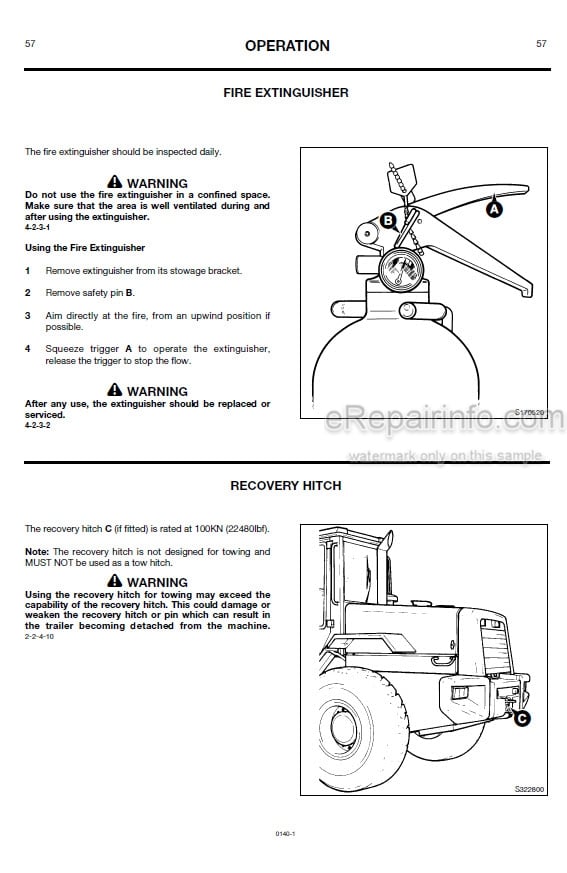 Photo 3 - JCB 411 Operators Manual Wheel Wheel Loader 0140