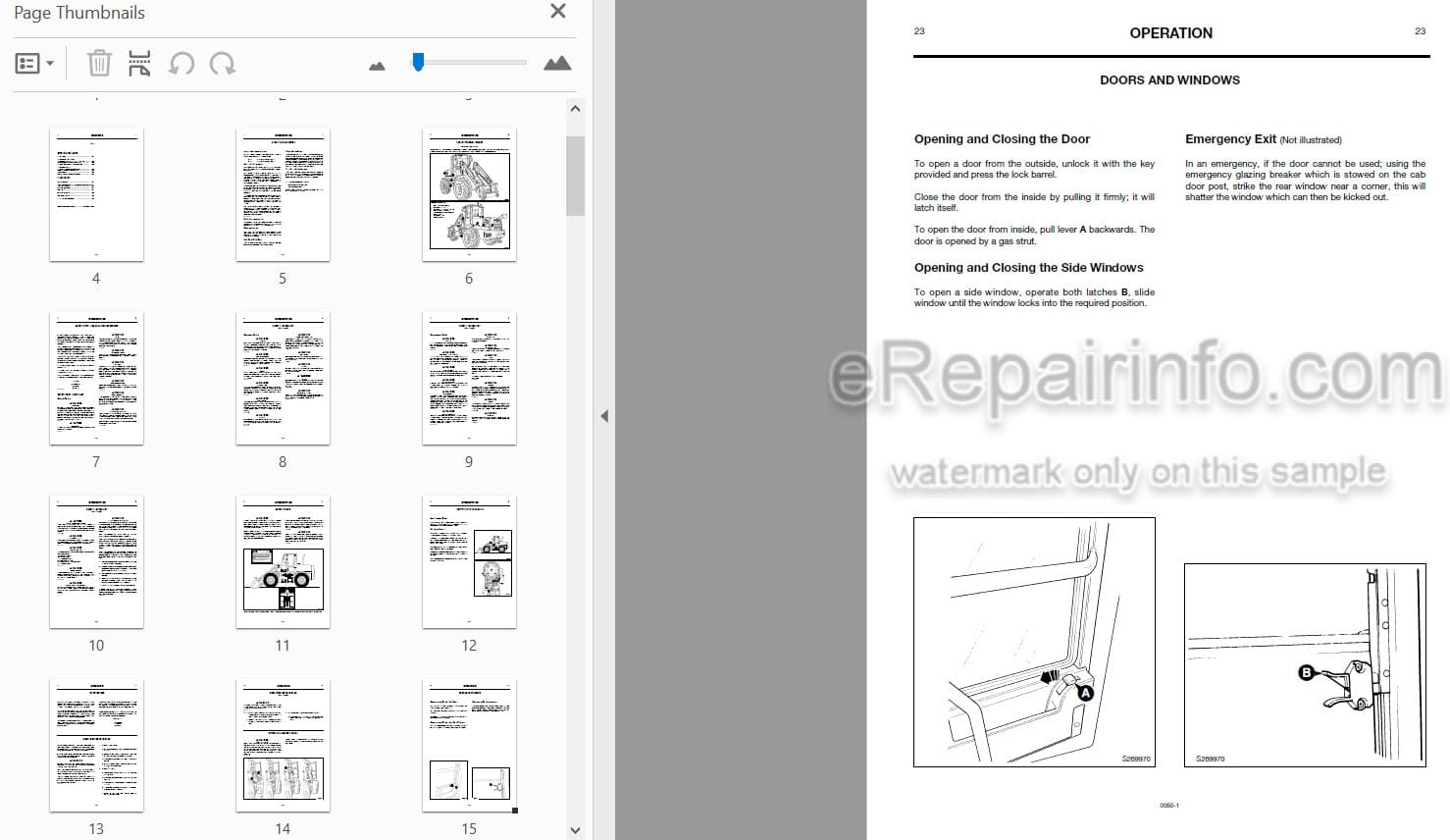 Photo 4 - JCB 414S 416S Operators Manual Wheel Loader 0050