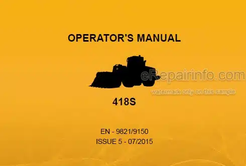 Photo 4 - JCB 418S Operators Manual Wheel Loader 9821-9150