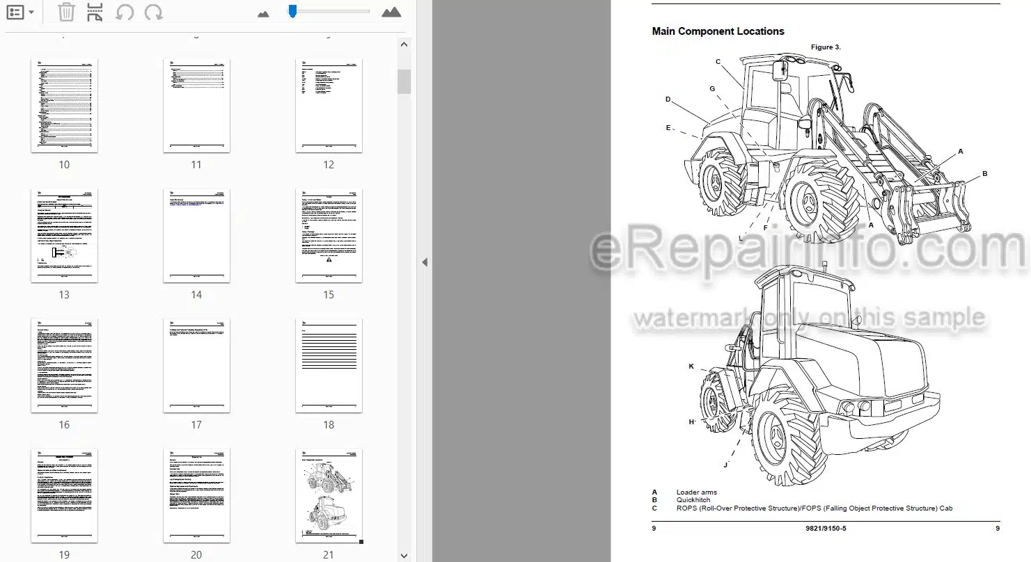 Photo 3 - JCB 418S Operators Manual Wheel Loader 9821-9150