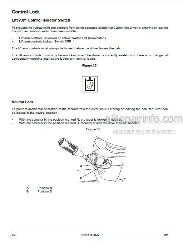 Photo 5 - JCB 418S Operators Manual Wheel Loader 9821-9150