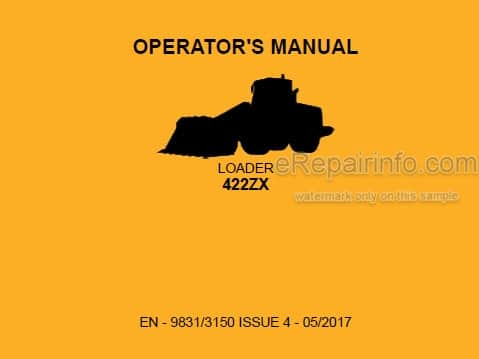 Photo 4 - JCB 422ZX Operators Manual Wheel Loader 9831-3150