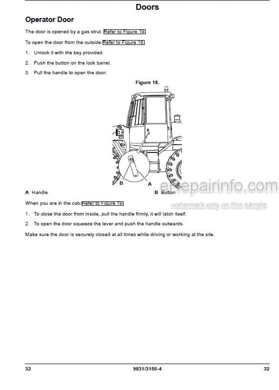 Photo 6 - JCB 422ZX Operators Manual Wheel Loader 9831-3150