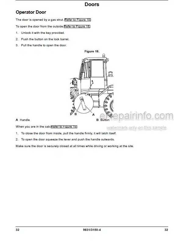 Photo 3 - JCB 422ZX Operators Manual Wheel Loader 9831-3150