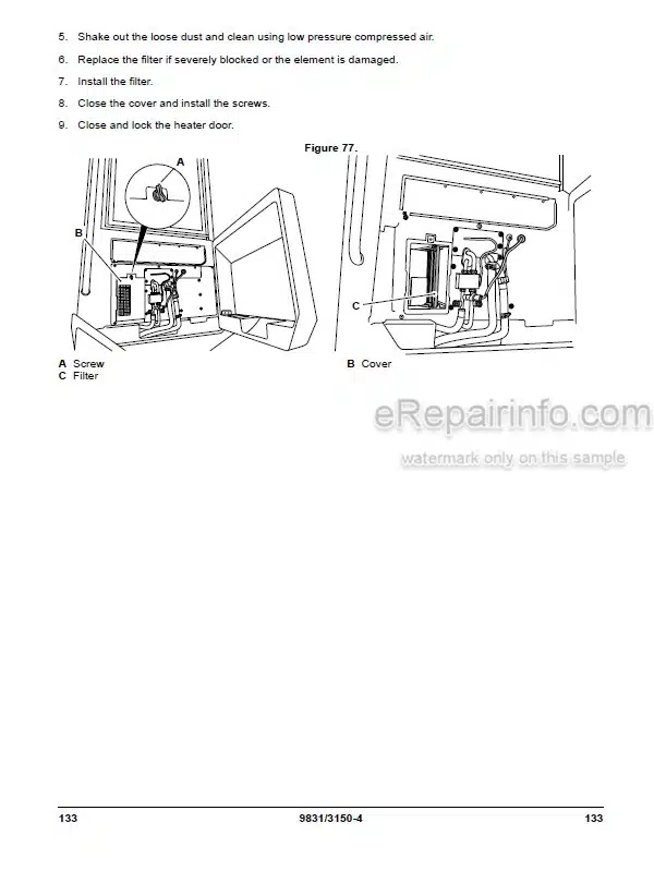 Photo 5 - JCB 422ZX Operators Manual Wheel Loader 9831-3150