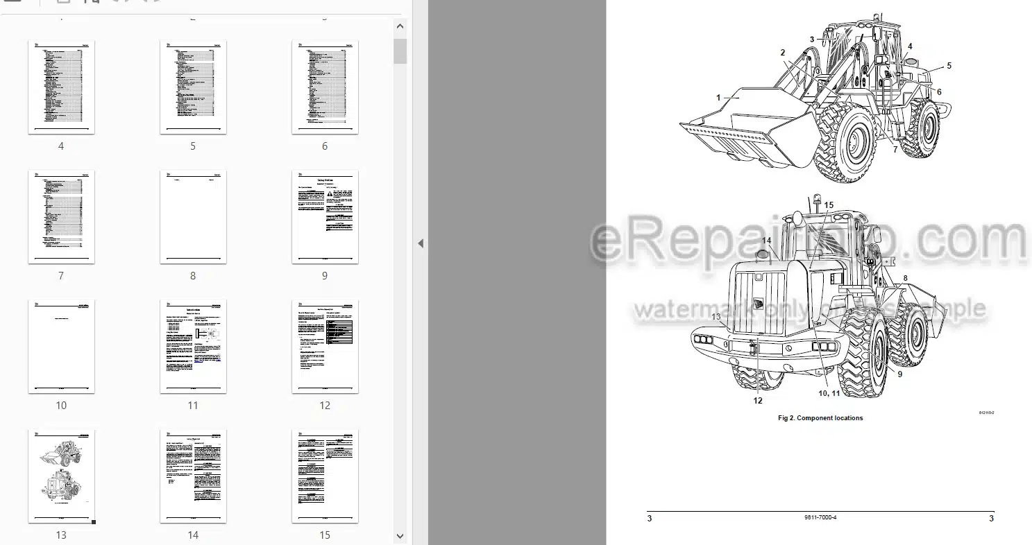 Photo 3 - JCB 426E 434S 436E 456E Tier 3 Operators Manual Wheel Loader 9811-7000