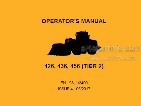 Photo 4 - JCB 426 436 456 Tier 2 Operators Manual Wheel Loader 9811-3400