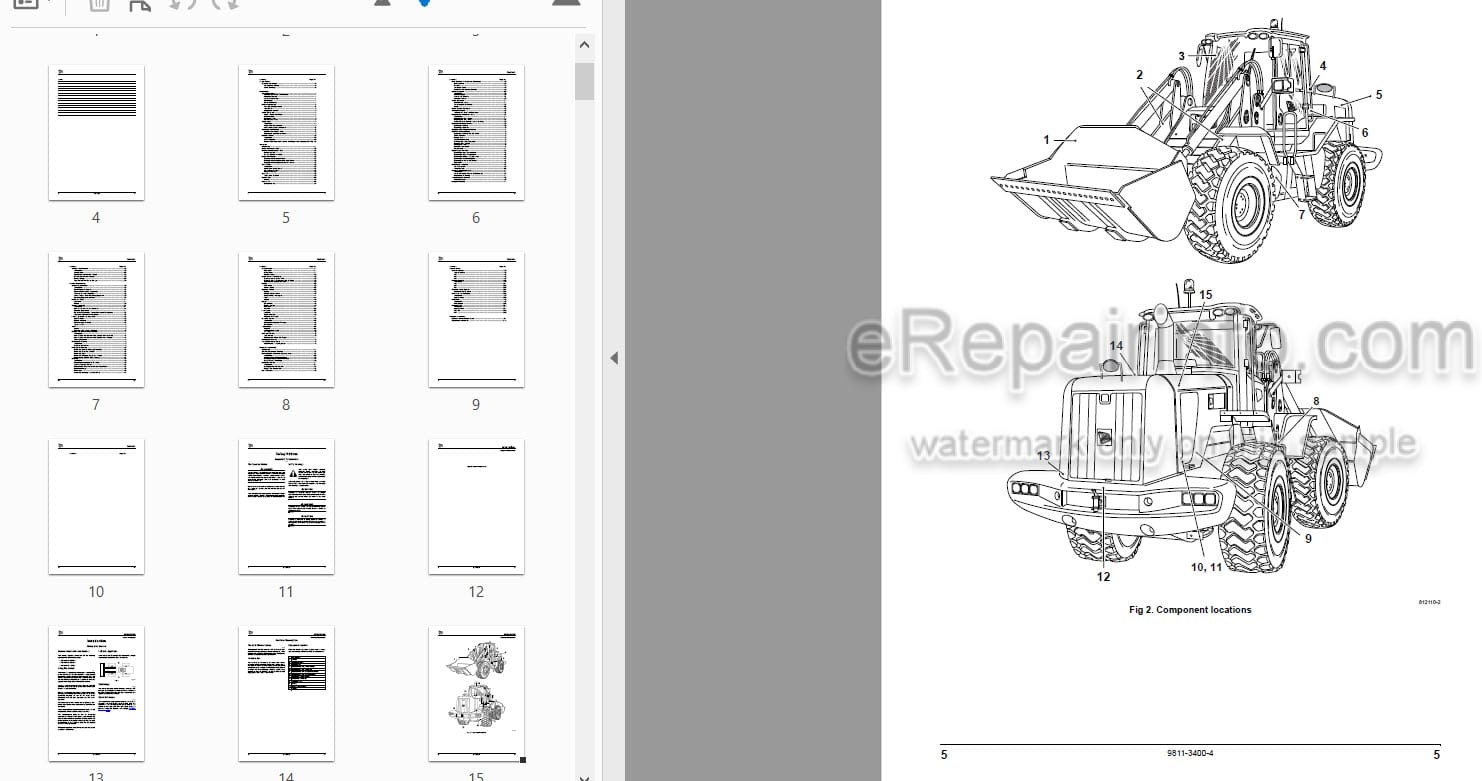 Photo 3 - JCB 426 436 456 Tier 2 Operators Manual Wheel Loader 9811-3400