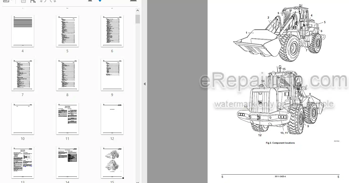 Photo 3 - JCB 426 436 456 Tier 2 Operators Manual Wheel Loader 9811-3400