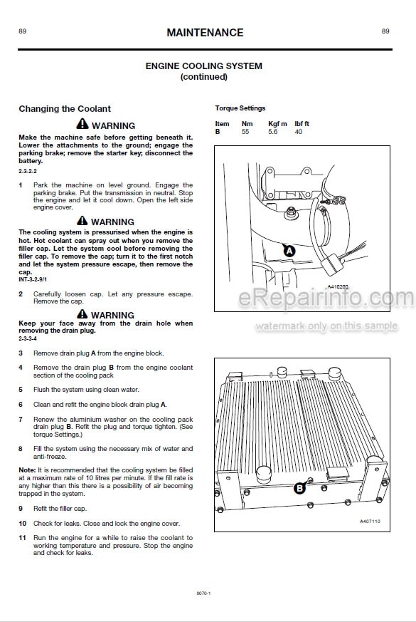 Photo 4 - JCB 426 Operators Manual Wheel Loader 0070