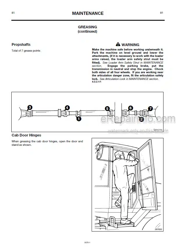 Photo 4 - JCB 426 Operators Manual Wheel Loader 0070