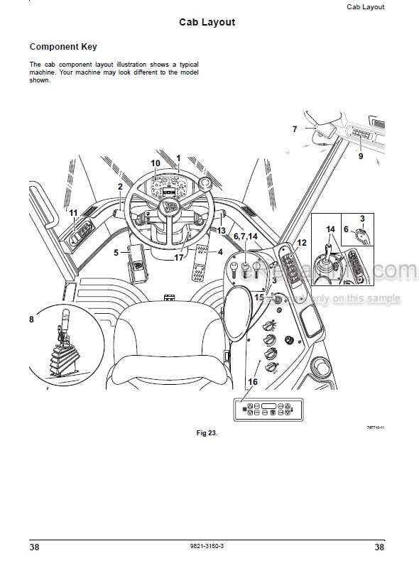 Photo 3 - JCB 427 435S 437 Tier 4 Operators Manual Wheel Loader 9821-3150