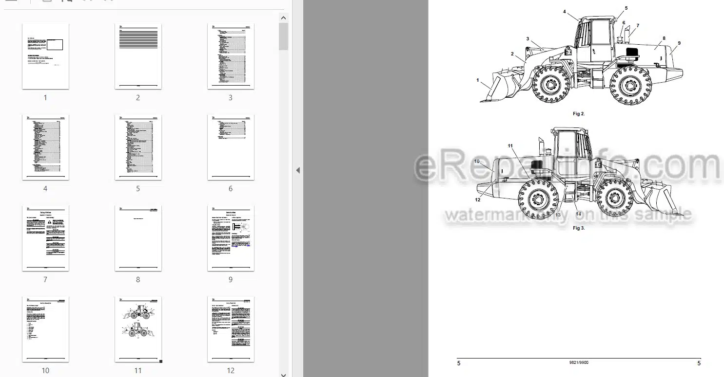Photo 4 - JCB 430ZX Plus BSIII Operators Manual Wheel Loader 9821-9900